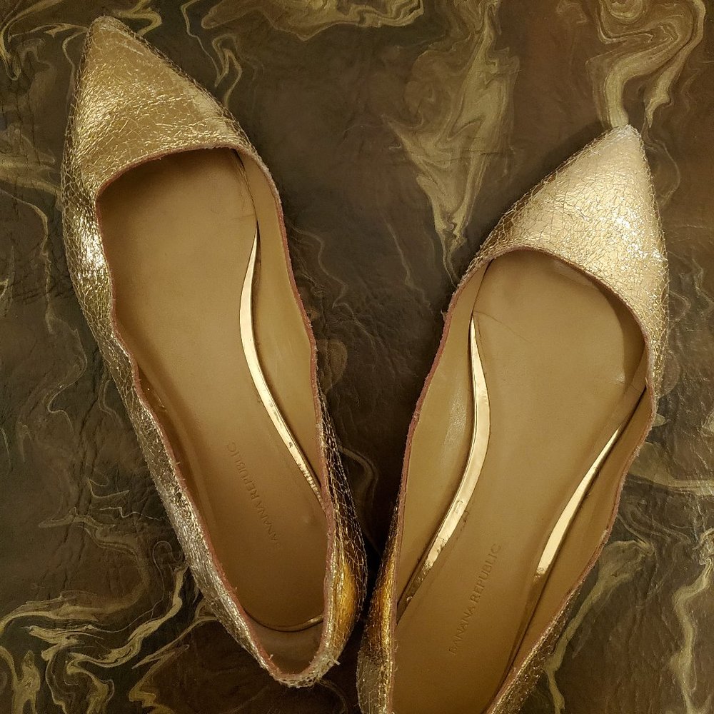 GORGEOUS ✨ Rose Gold Banana Republic flats